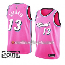 Maillot Basket Enfant Miami Heat Bam Adebayo 13 2018-19 Nike Rose Swingman